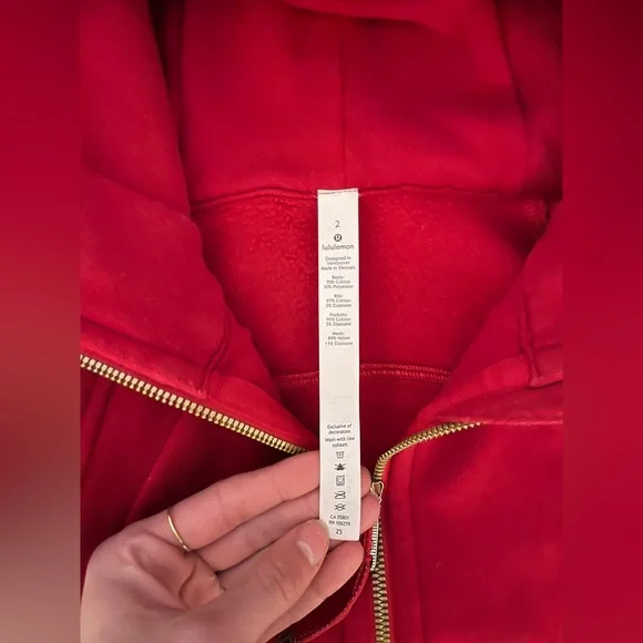 Red full zip scuba - Picture 4 of 4